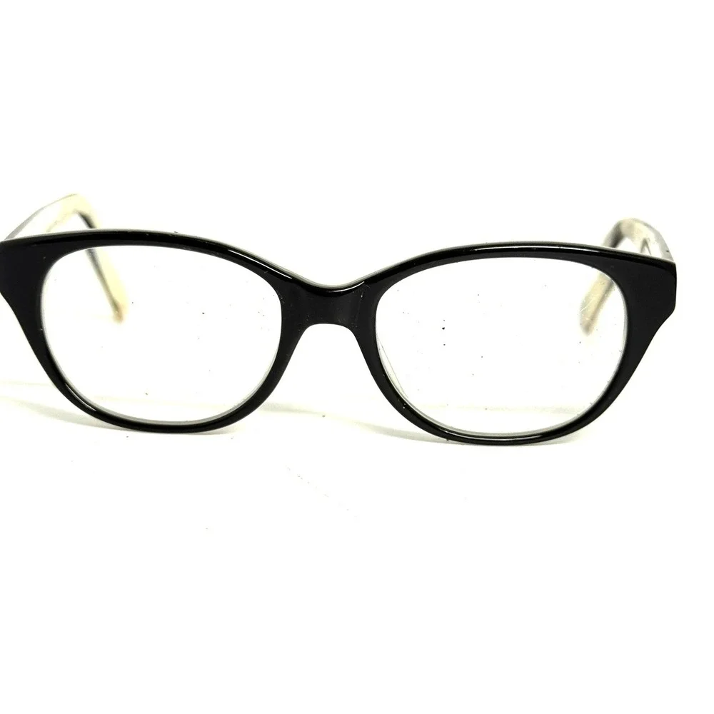 Bevel Nutmeg 3667 BI Eyeglasses Black Cream Cat Eye Frames 48-17 Japan